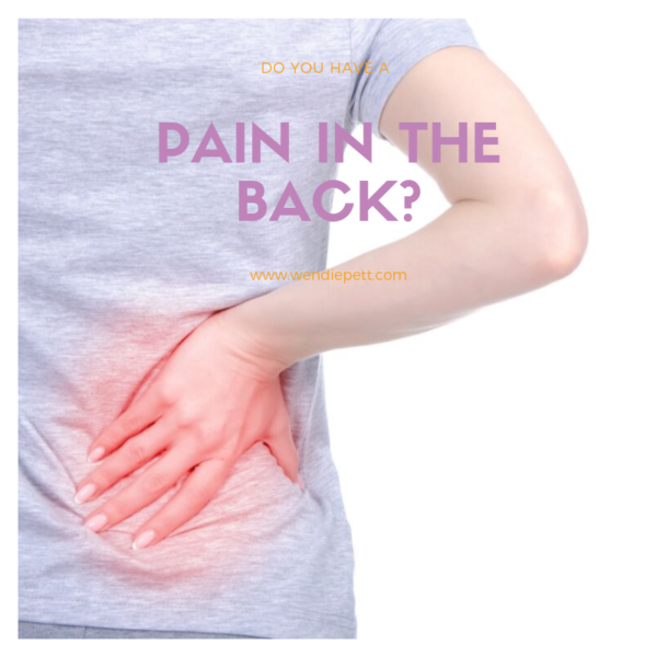 Do You Have a Pain in the Back? - Wendie Pett Do you have back pain?