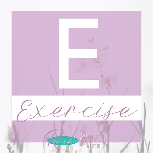 The letter E for exercise to Exercise Your Right to Exercise with Wendie Pett ND to get Visibly Fit™