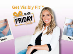 Dr Wendie Pett, ND smiling in a white coat next to text that reads Get Visibly Fit™ Black Friday Sale to represent how to Get Visibly Fit™ in Mind + Body + Spirit and discover how Your Body Is Your Gym™!